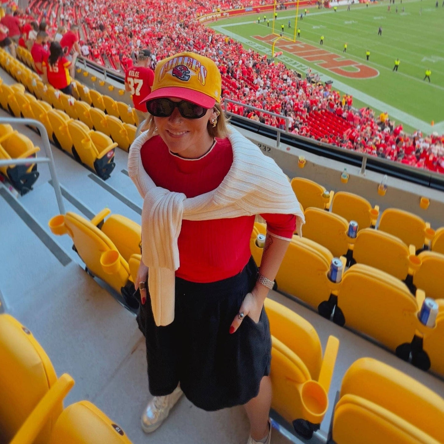 Red & White Checkered Enamel Huggies Nickel & Suede