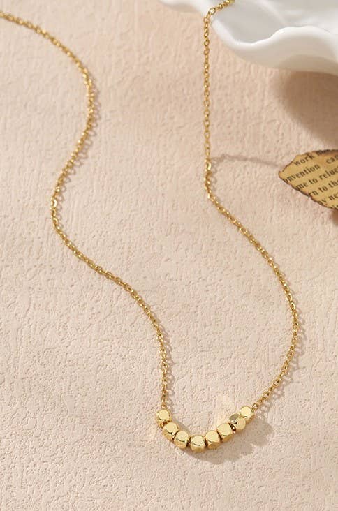 Classic Cube Gold Necklace