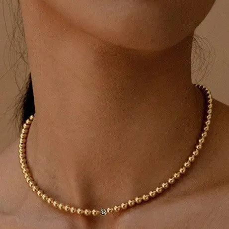 18K Stainless Steel Tarnish Free Beaded Necklace