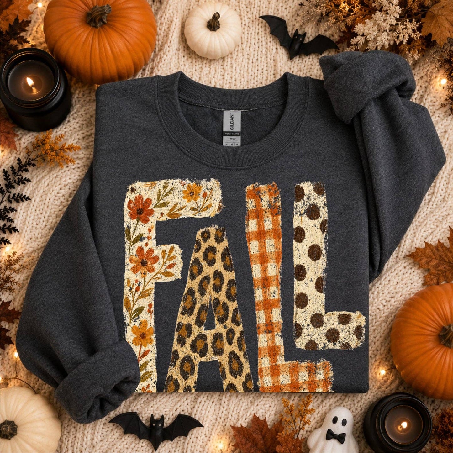 Fall Patterned Graphic Tee & Sweatshirt