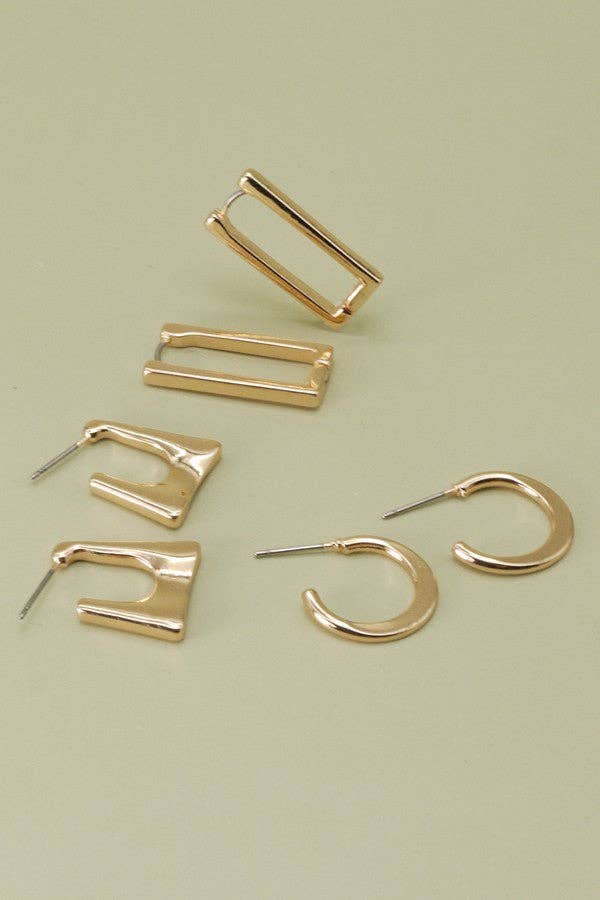 Geo Mini Trio Earring Set