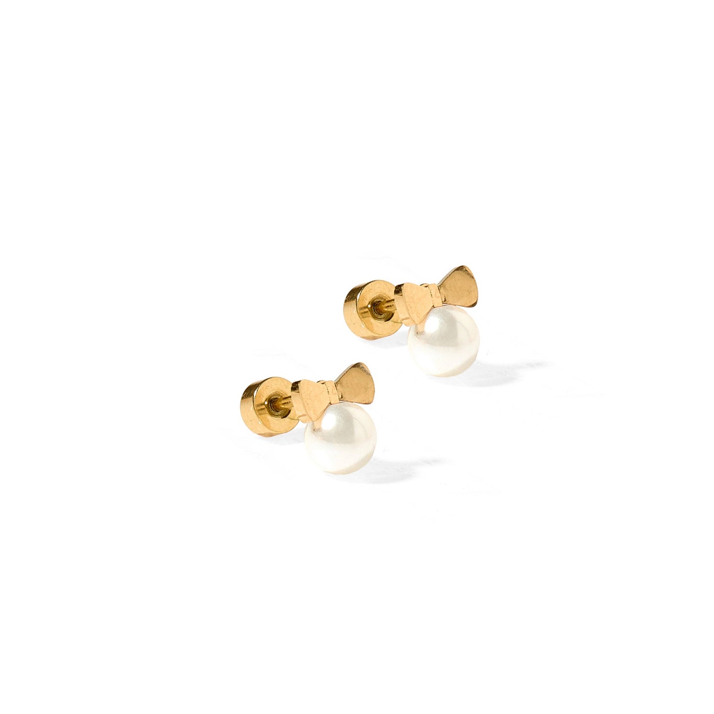 Screwback Stud Earrings - Heidi Pearl Bow