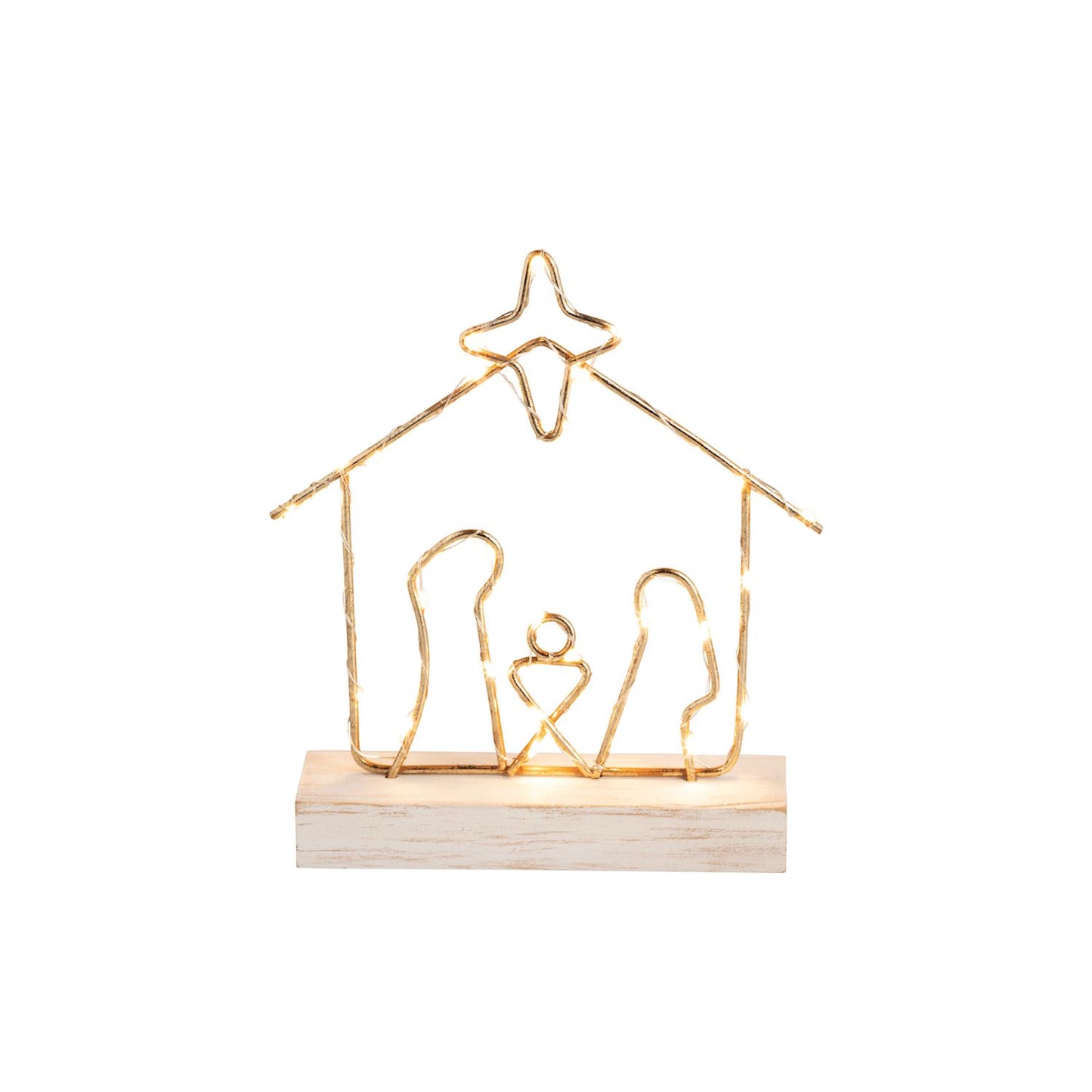 Light-Up Wire Nativity Sitter