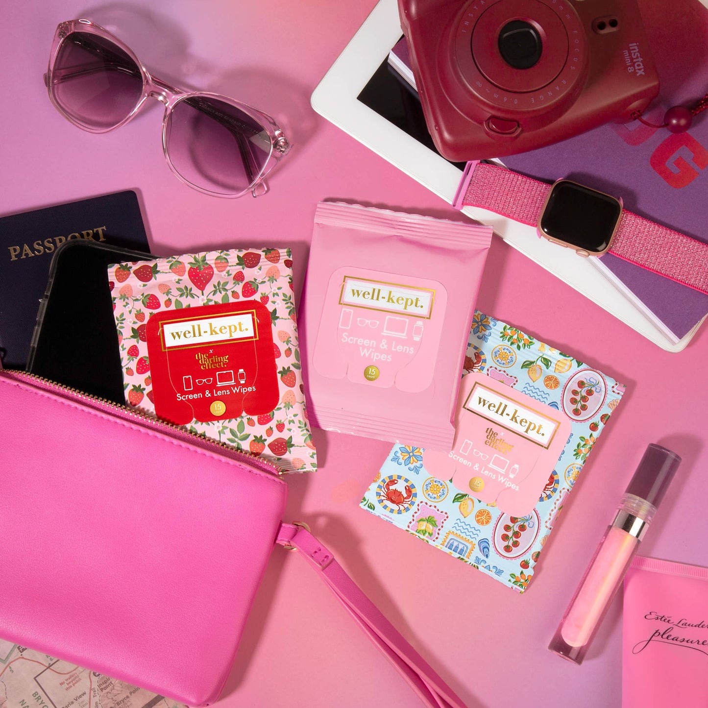 Well-Kept Strawberry Screen & Lens Wipes