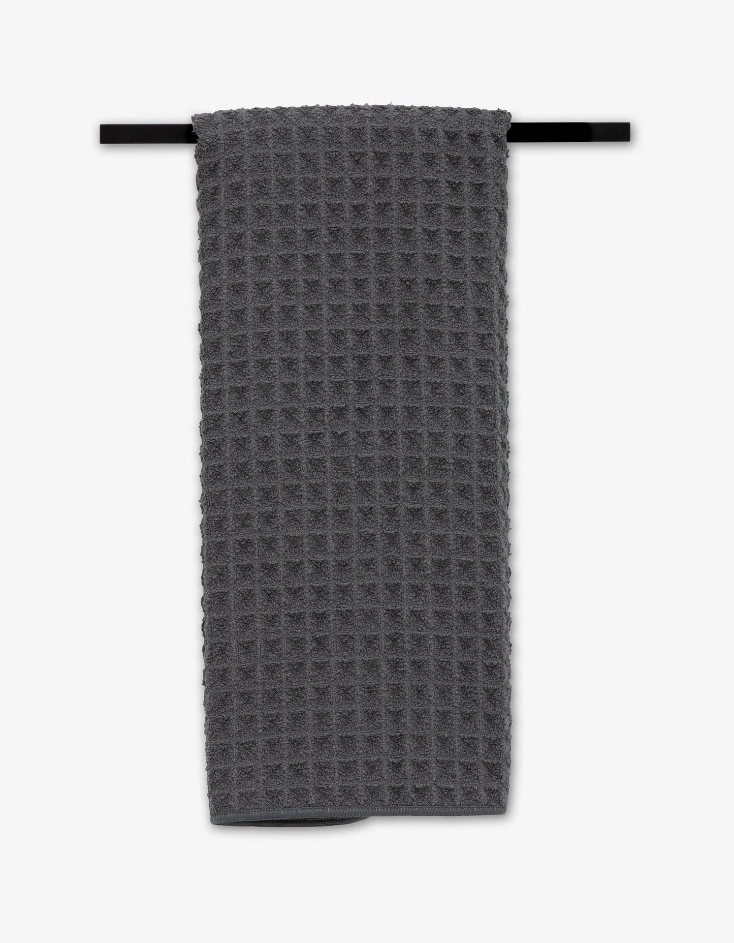 Geometry Charcoal Waffle Hand Towel