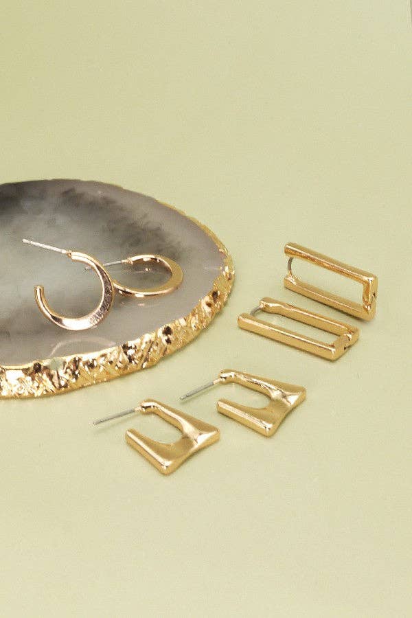 Geo Mini Trio Earring Set