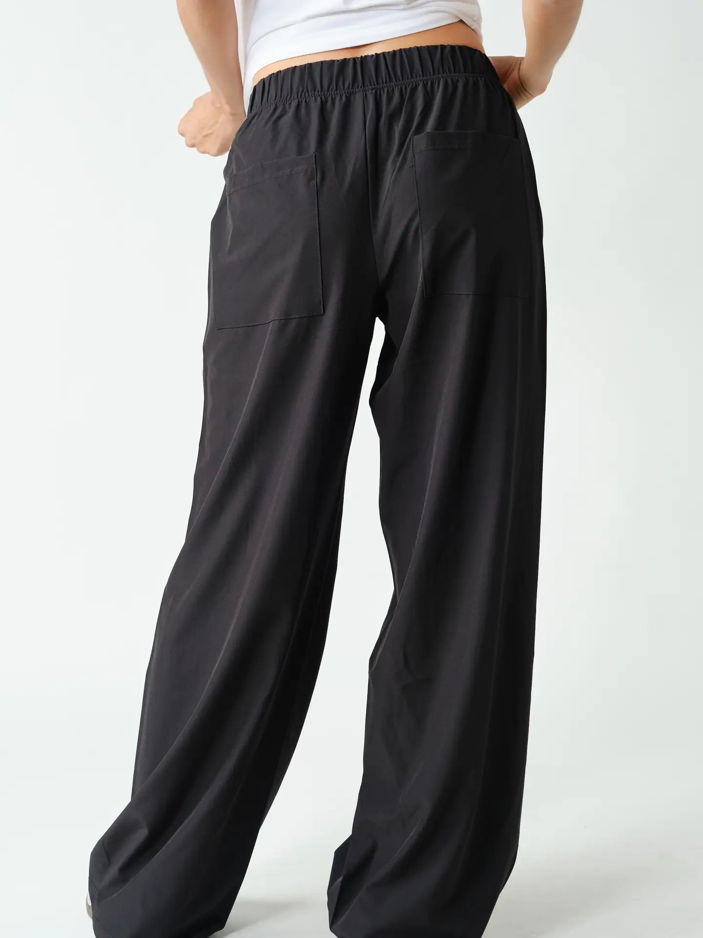 Black Breezy Flow Active Pants