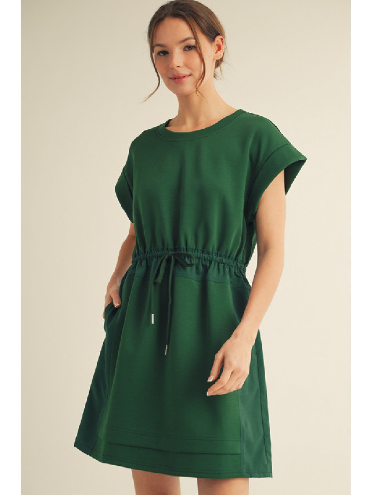 Hunter Green Jersey Dress