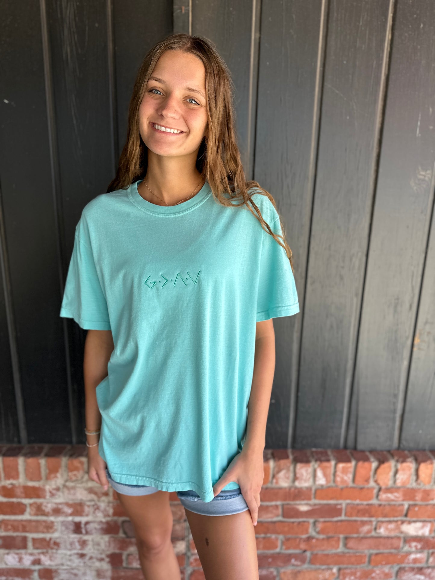 God is Greater Mint Tee