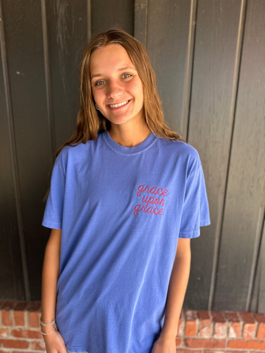 Grace Upon Grace embroidered tee