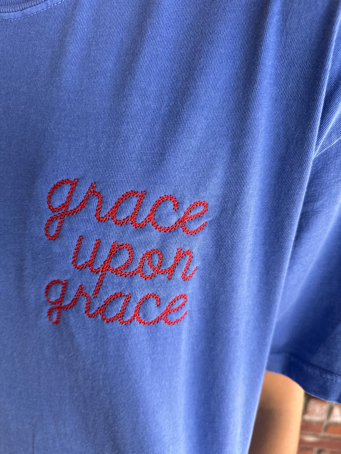 Grace Upon Grace embroidered tee