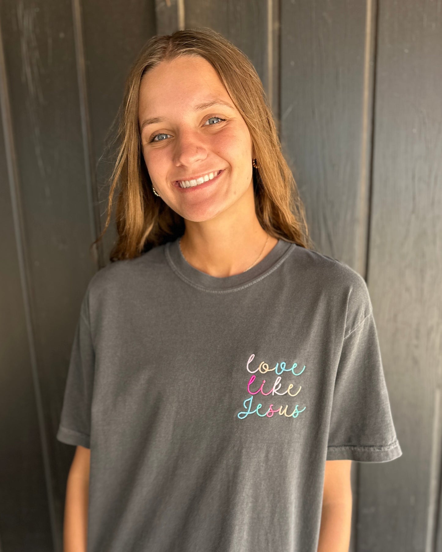 Love Like Jesus Embroidered Tee
