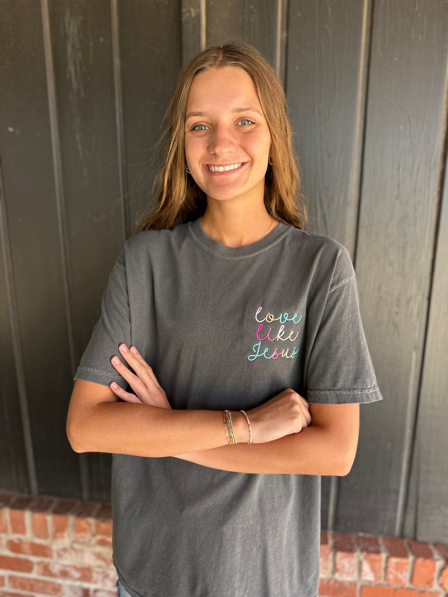 Love Like Jesus Embroidered Tee