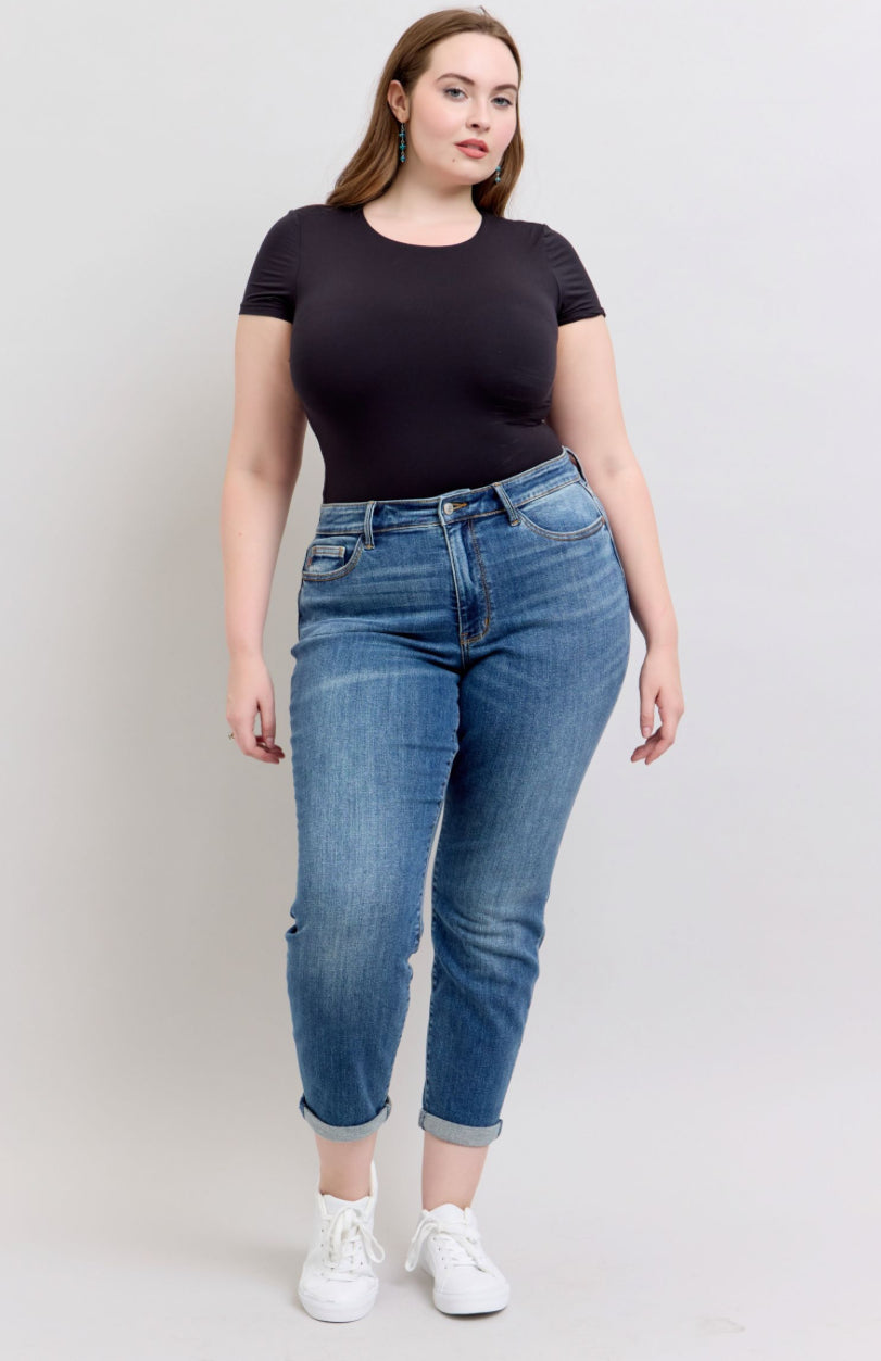 Judy Blue Vintage Wash Boyfriend Jean - Plus