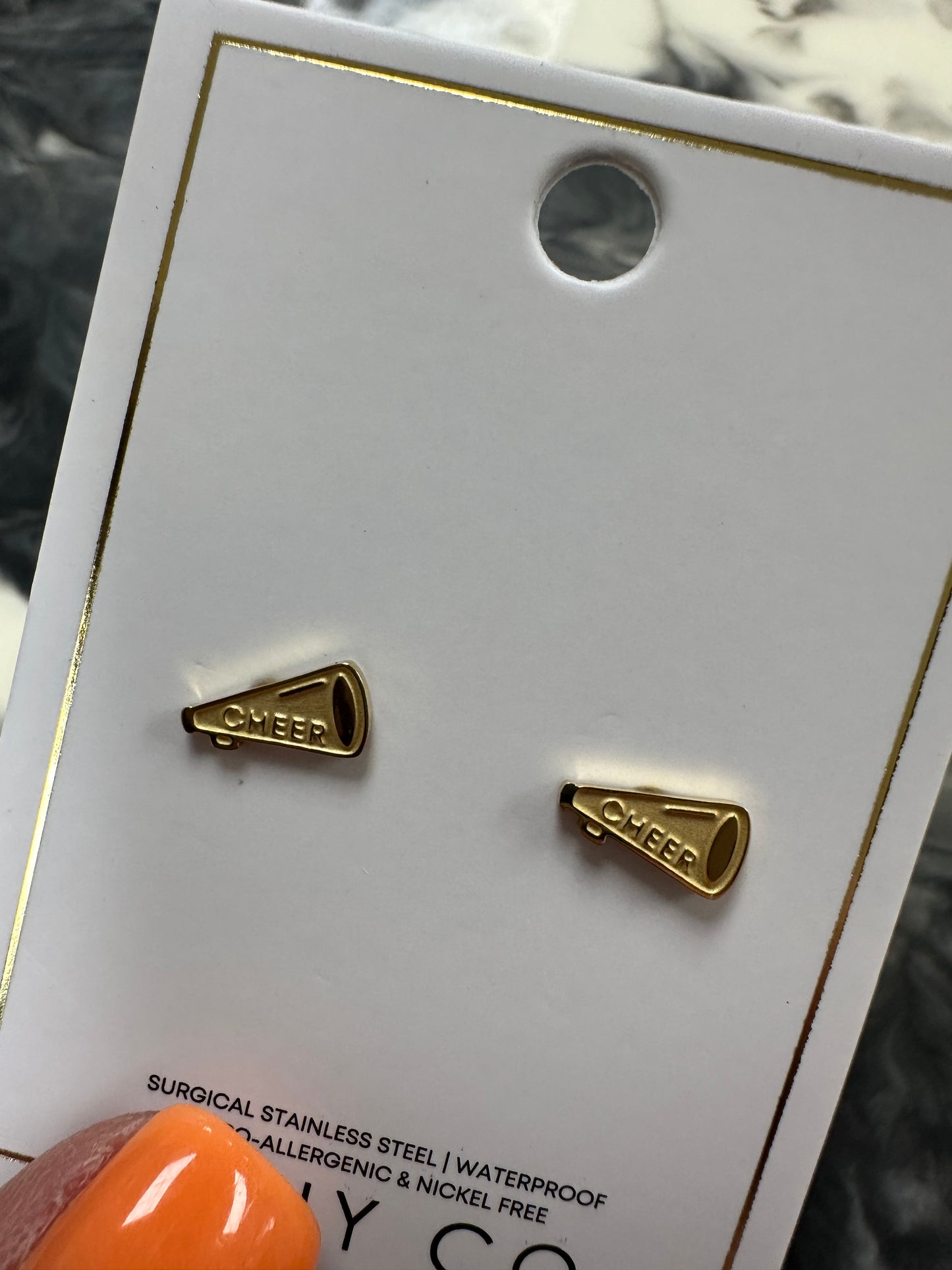 Screwback Stud Earrings = Cheer
