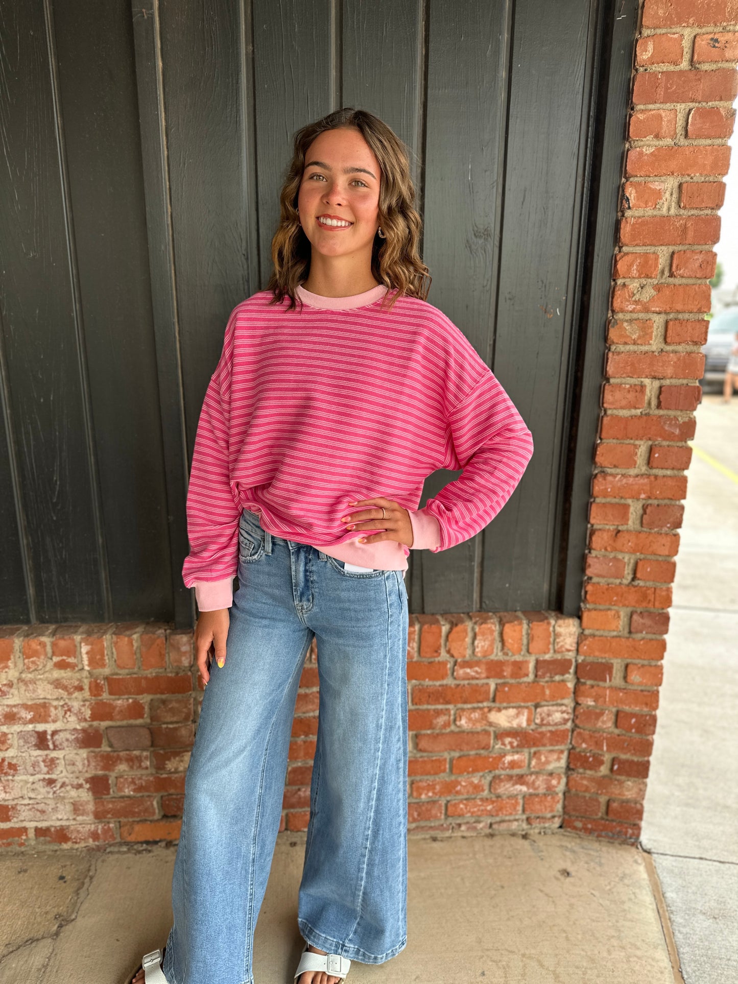 Punch Pink Knit Pullover