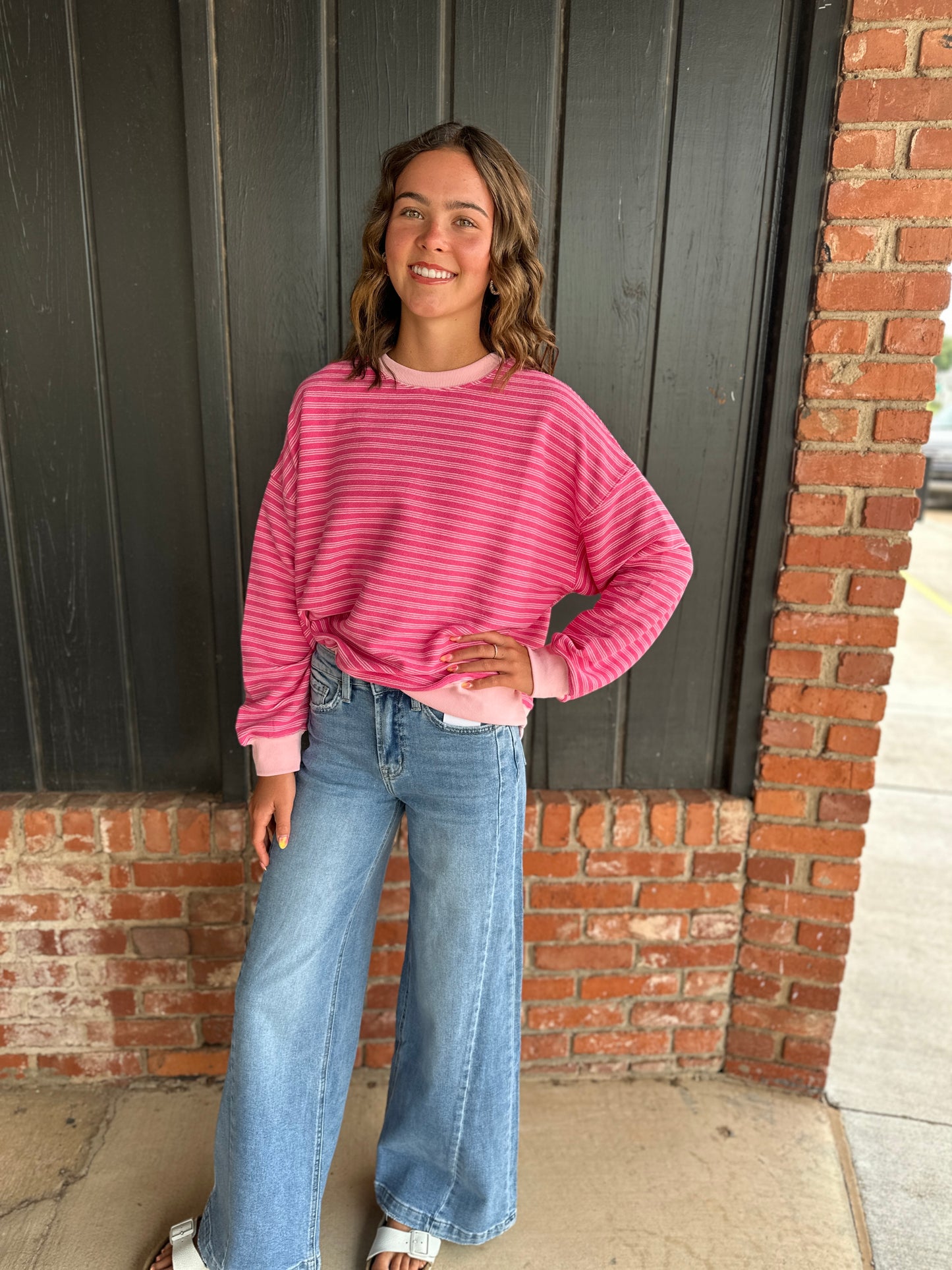 Punch Pink Knit Pullover