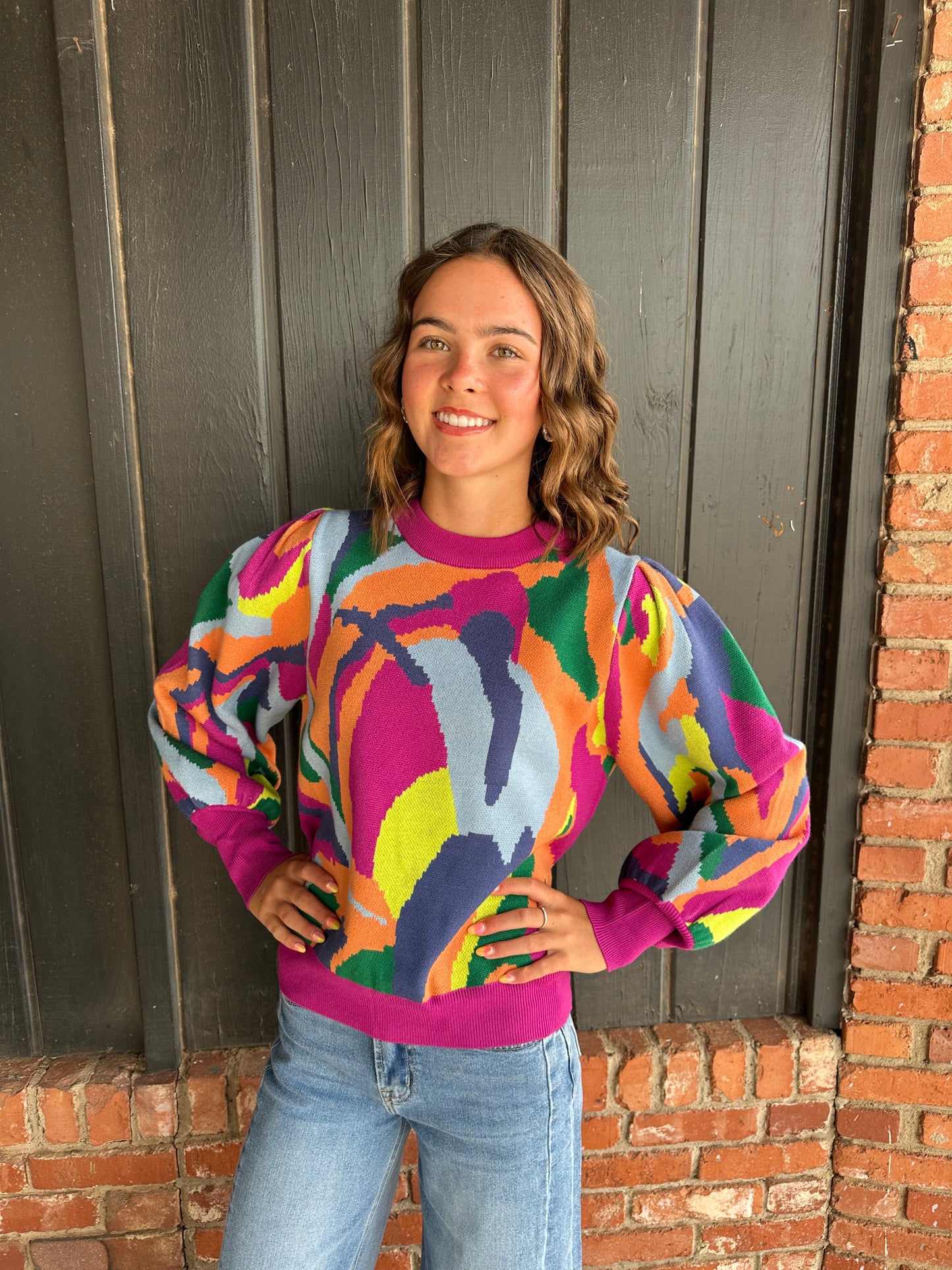 Abstract Colorful sweater