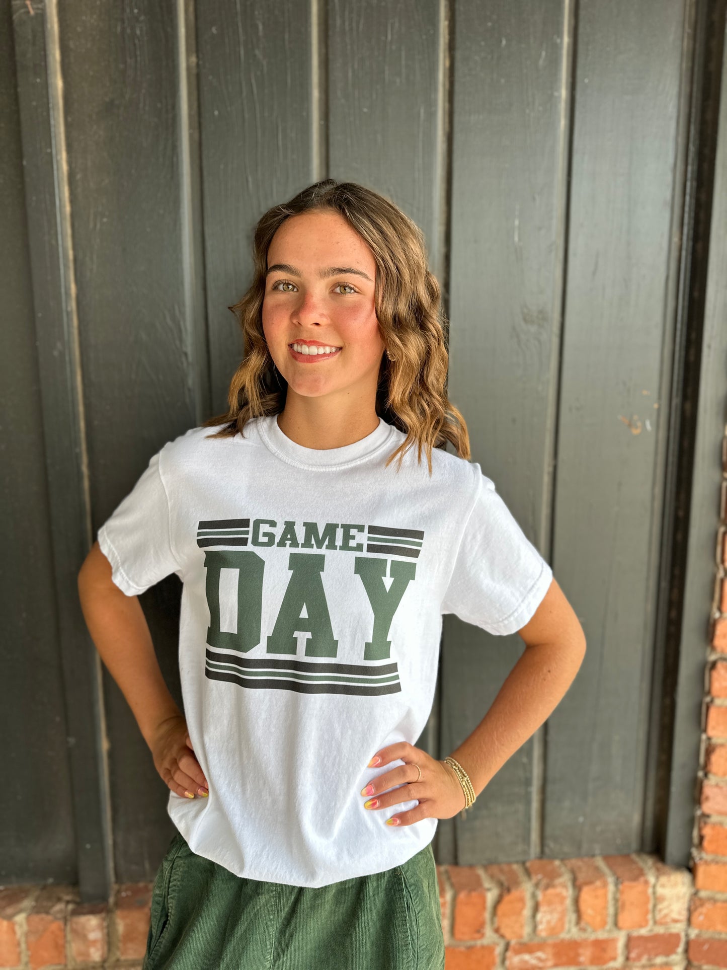 Green Game Day Graphic Tee