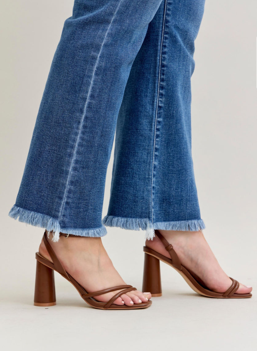 Judy Blue High Waist Boot Cut Frayed Hem