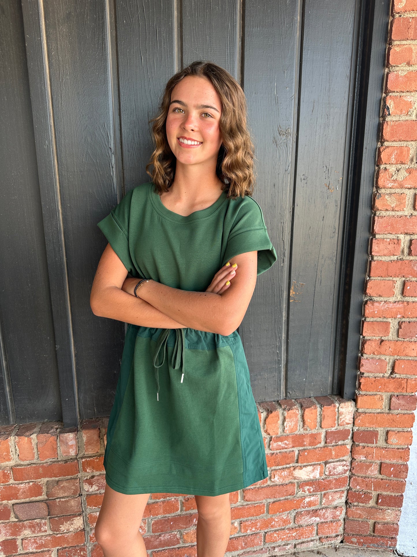 Hunter Green Jersey Dress