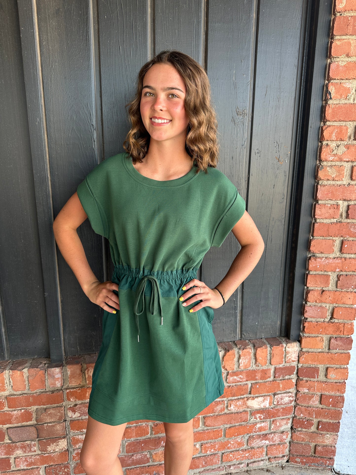 Hunter Green Jersey Dress