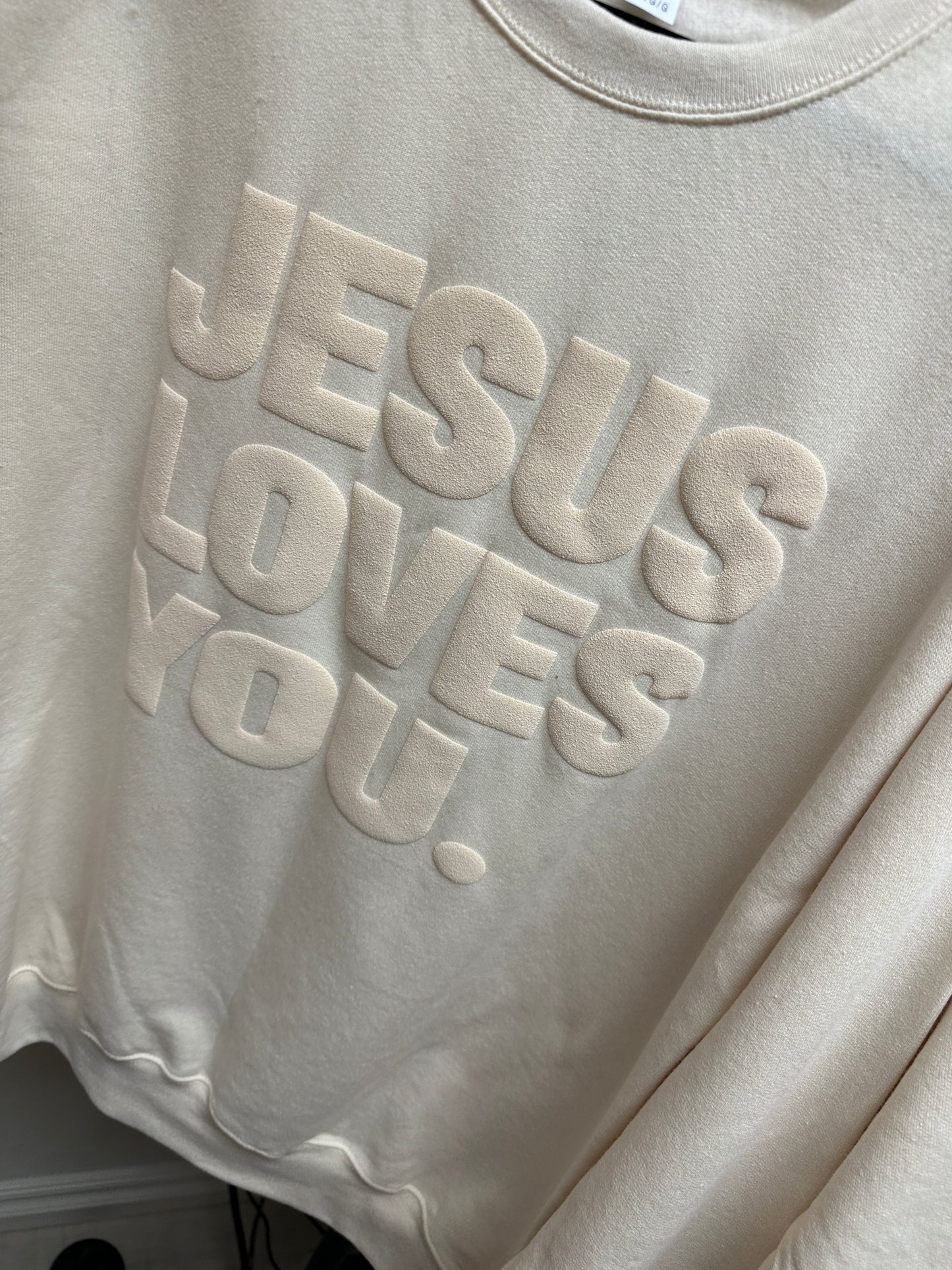 Jesus Loves You Puff Sweatshirt