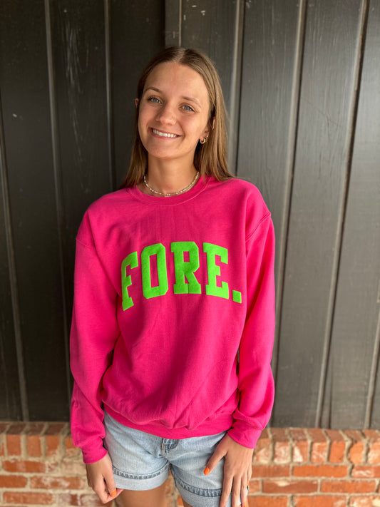 Fore. Puff Pink Sweatshirt
