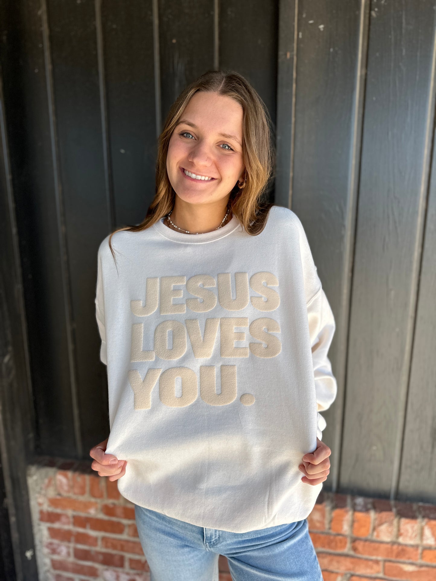Jesus Loves You Puff Sweatshirt
