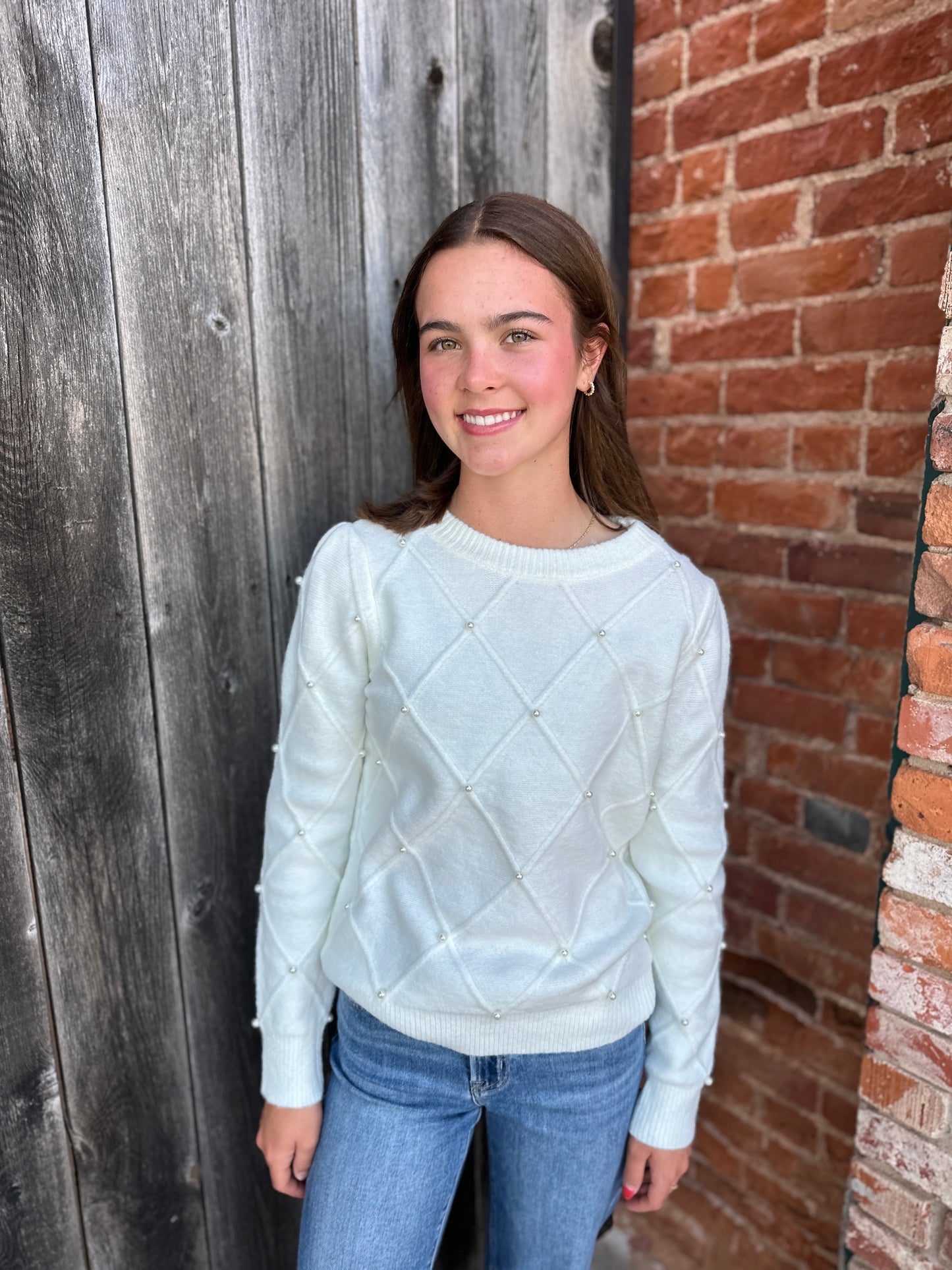 Pearl Accent Sweater