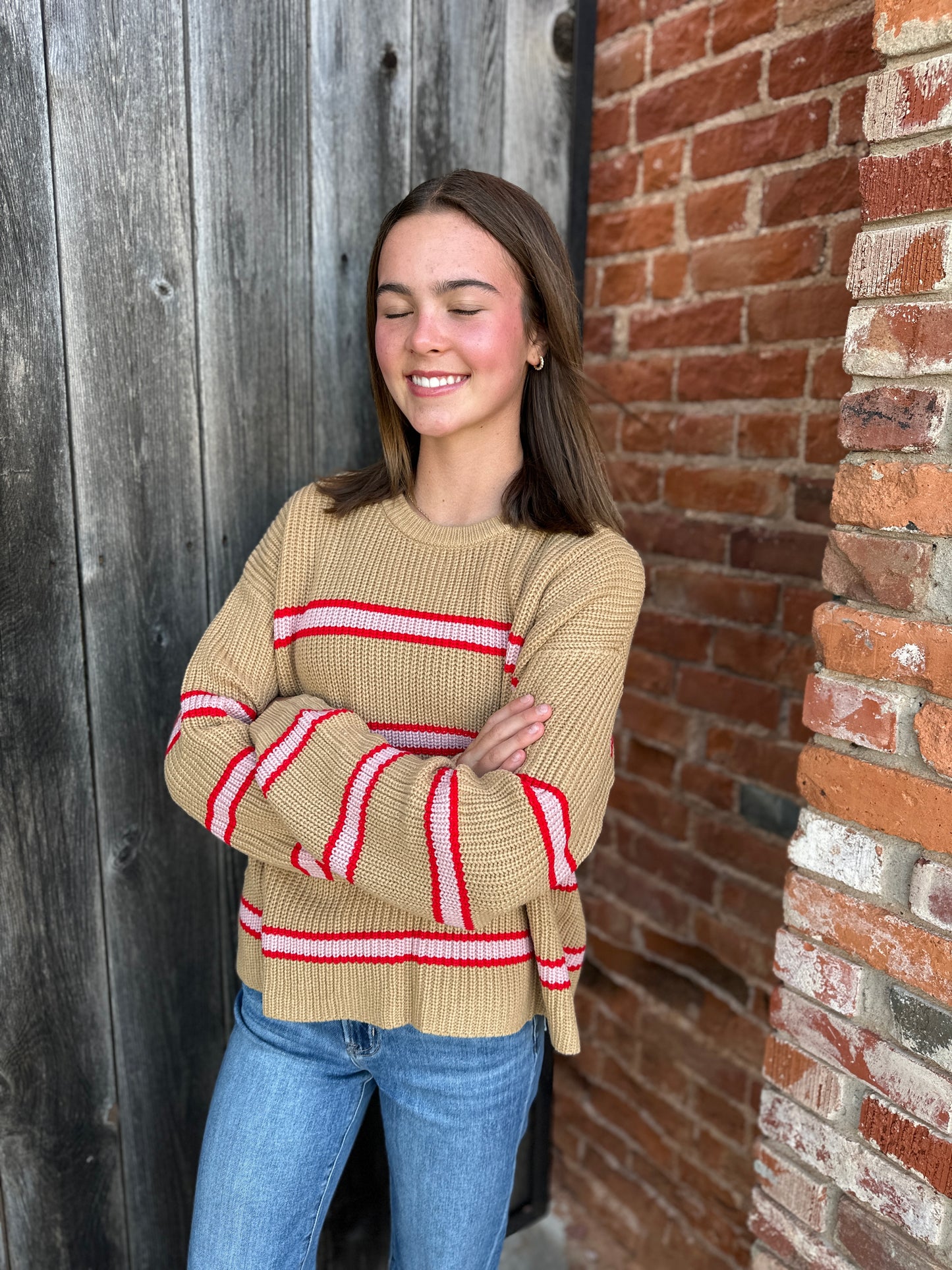 Mocha Combo Striped Sweater