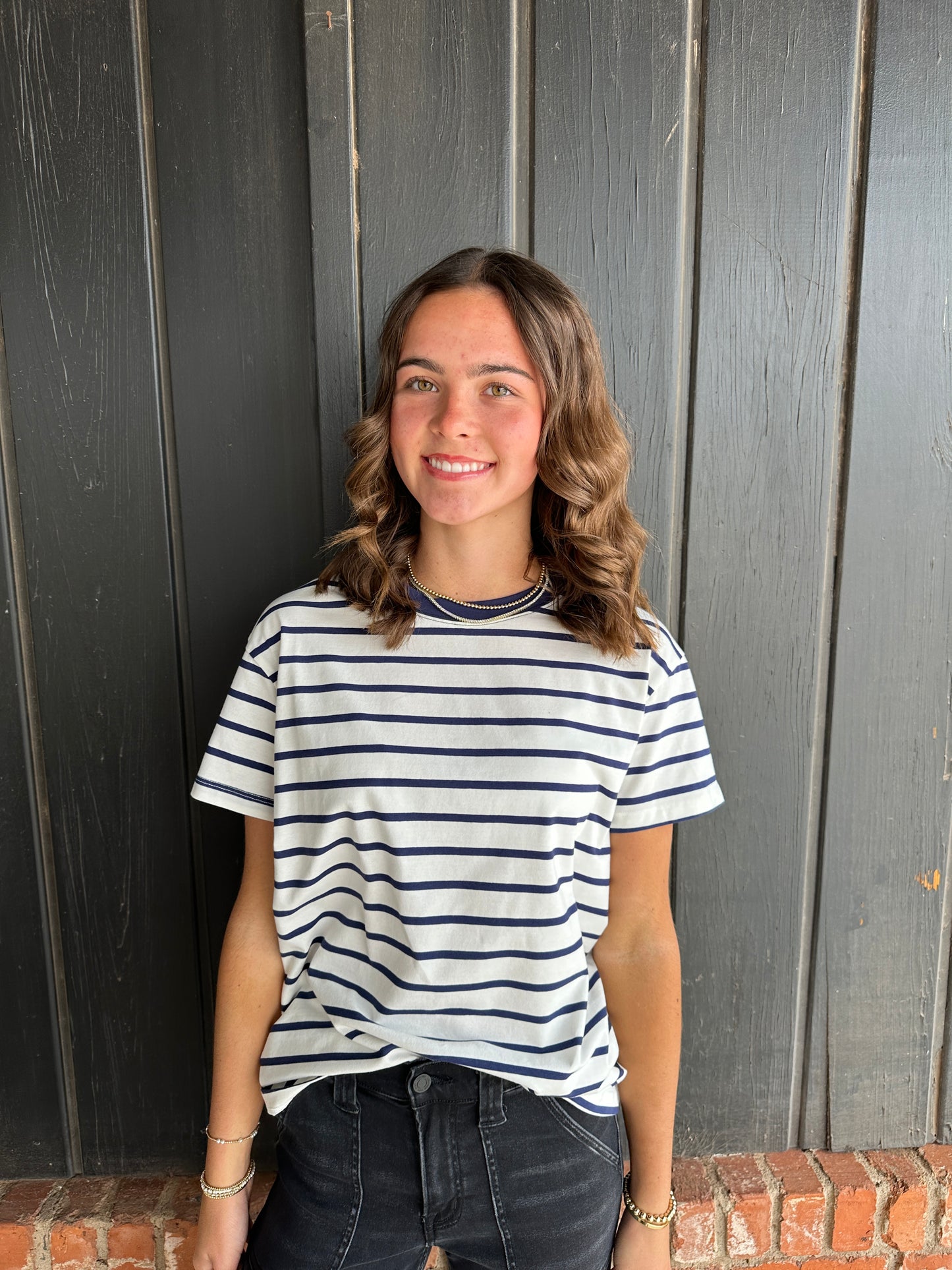 Navy Striped Tee