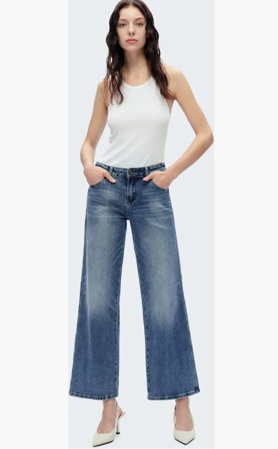 Bayeas Kristy Ankle Straight Leg Jeans