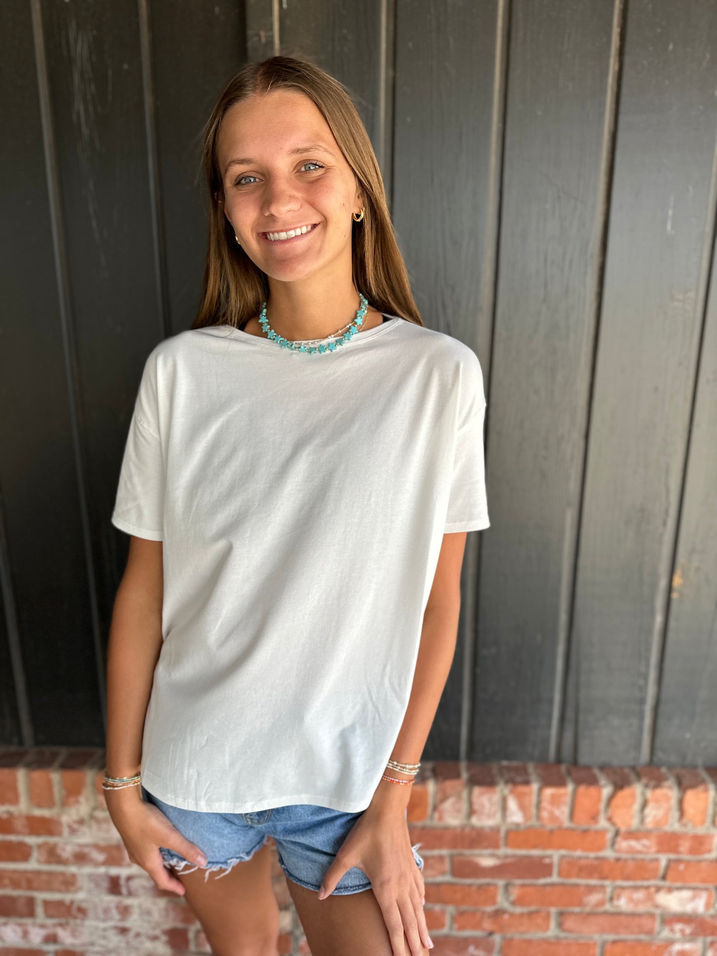 White Dolman Boat Neck Knit Top