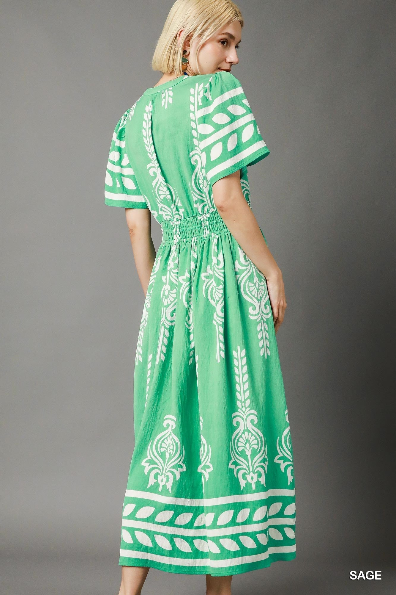 Green Boho Maxi Dress