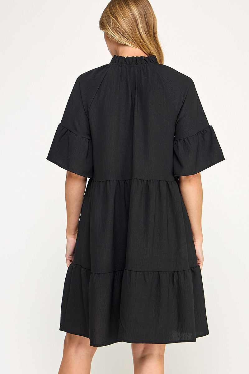 Black Tiered Dress