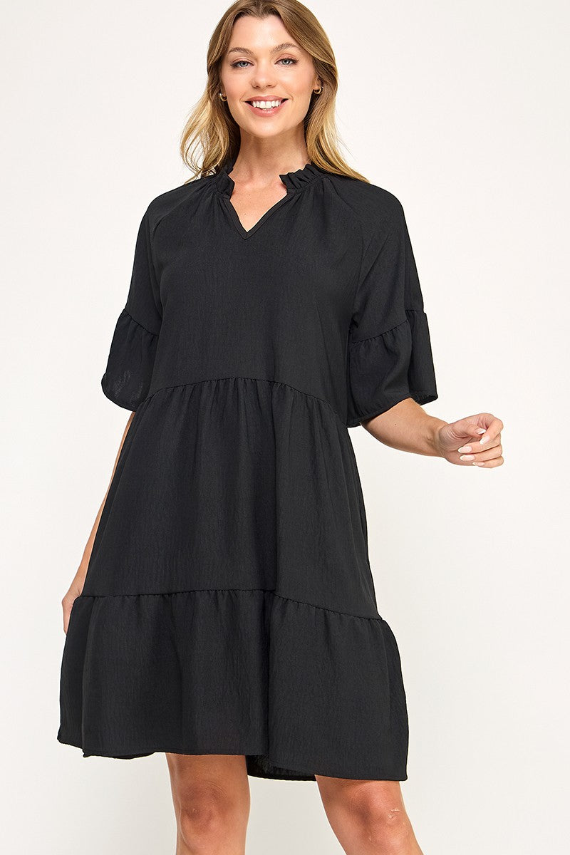 Black Tiered Dress