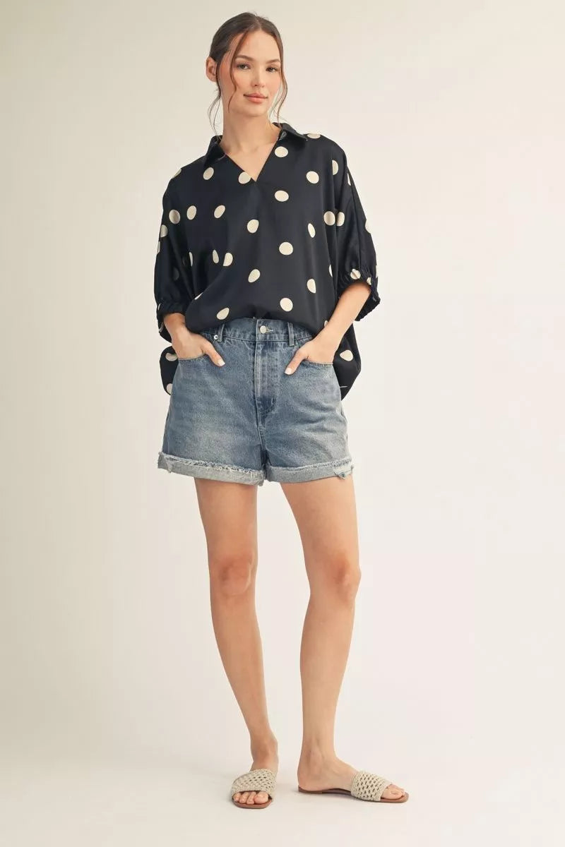 The Brittany Polka Dot Top