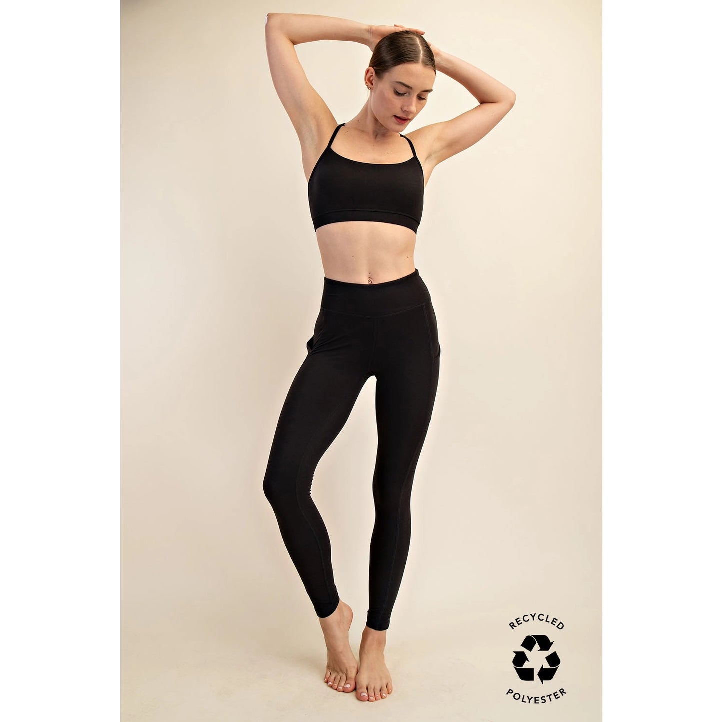 Black Butter Soft Basic Full length leggings with pockets