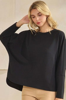 Black Sofie Dolman Sleeve Top