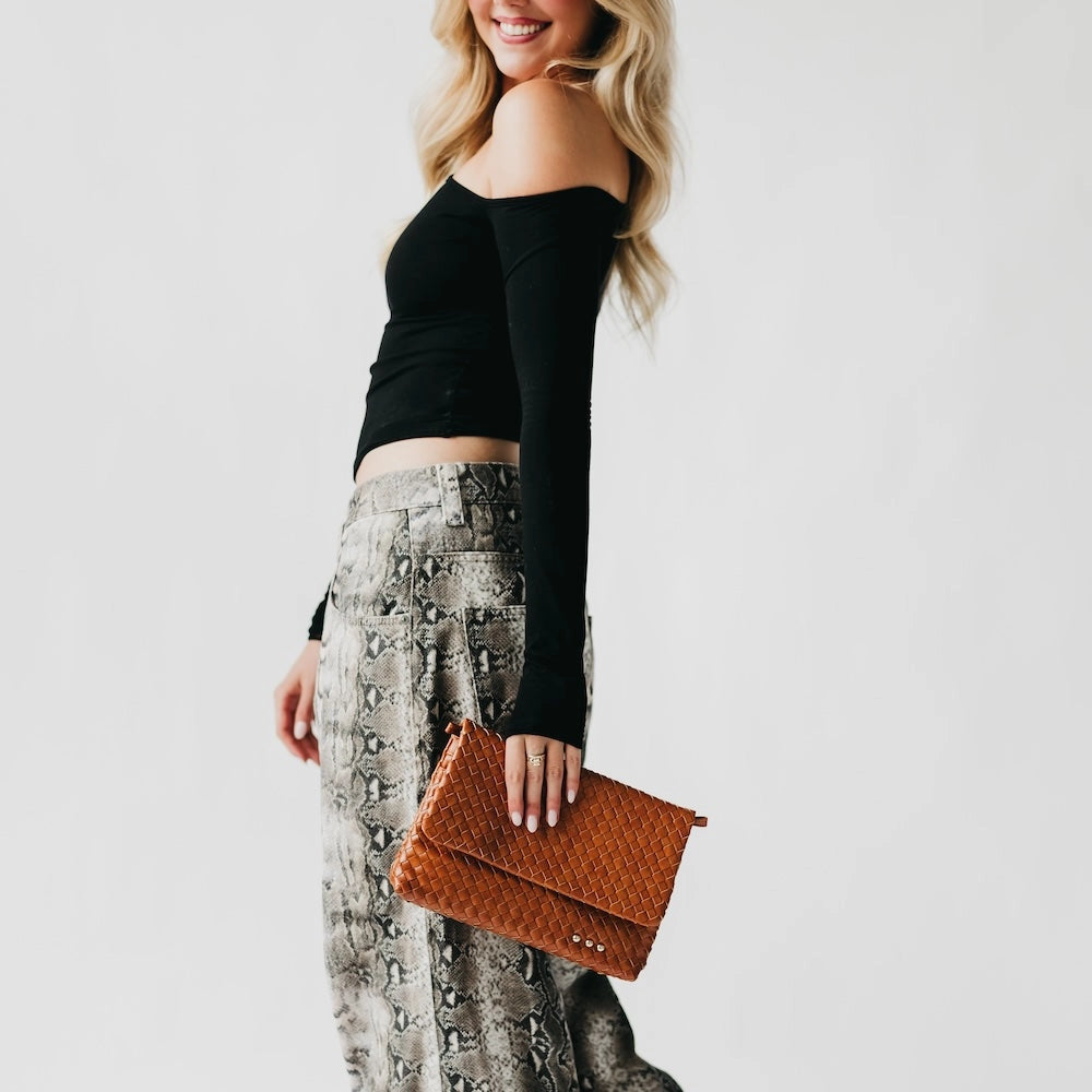 Wrenlee Woven Flap Crossbody (2 colors)