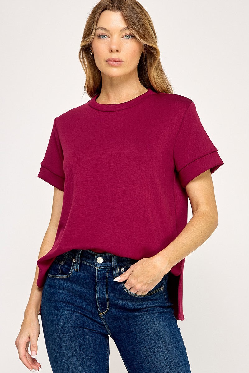 Burgundy Luxe Modal Shirt