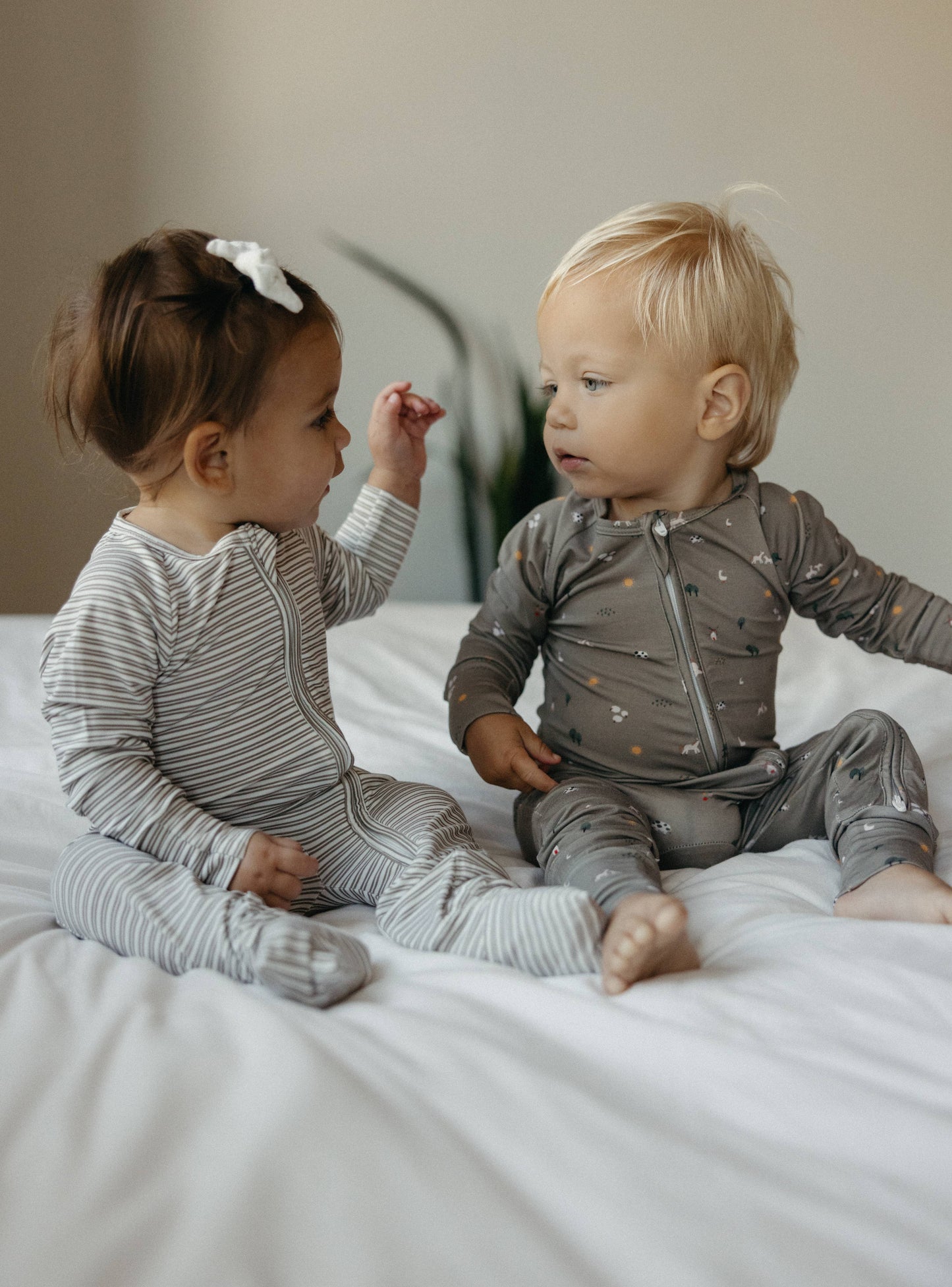 Taupe Double Stripe Pajamas