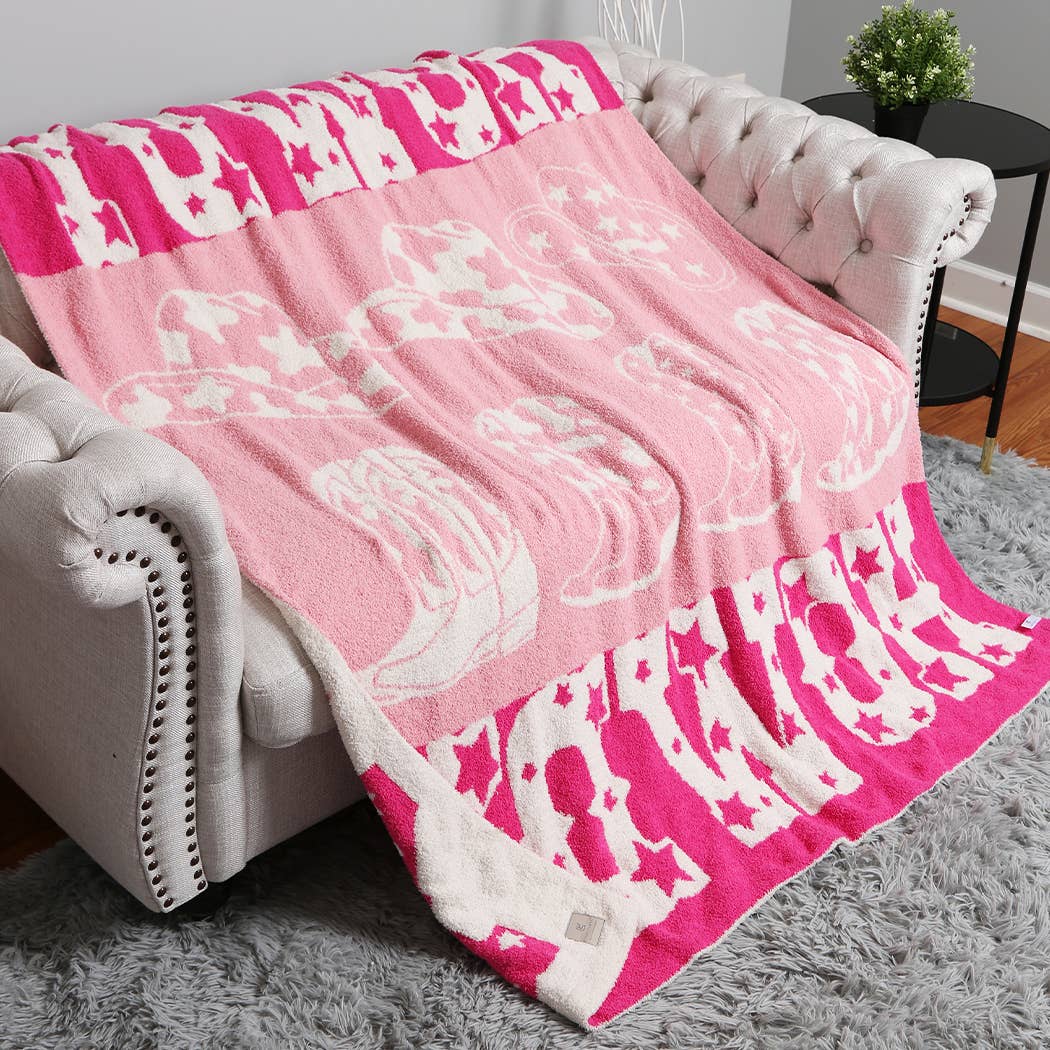 Howdy Western Theme Print Soft Throw Blanket
