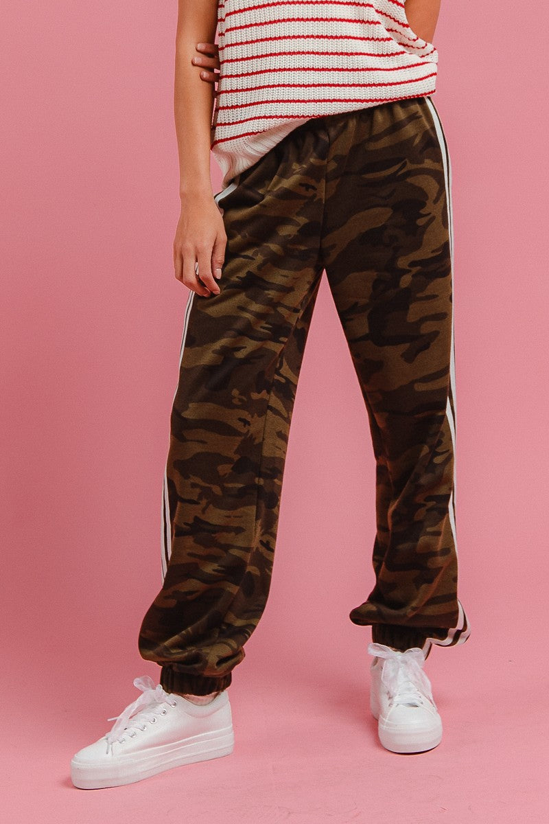 Camo Side Lines Camouflage Track Pants