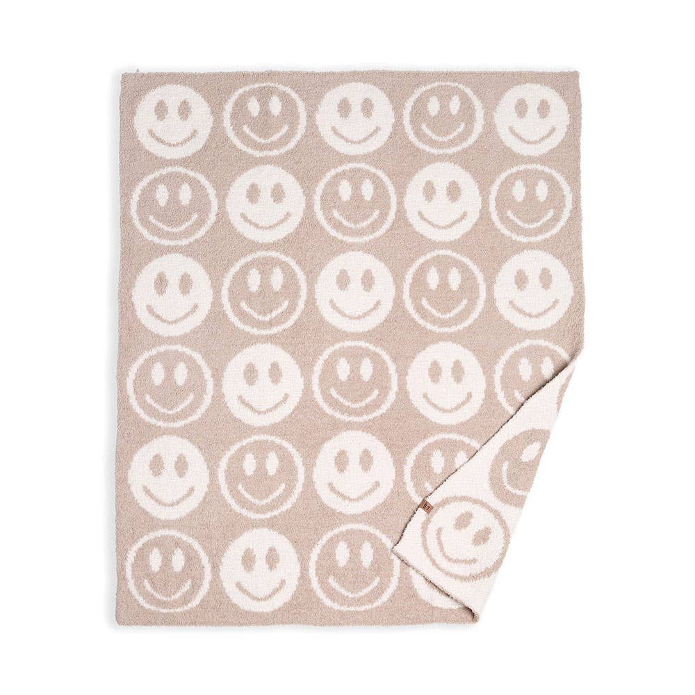 Smile Patterned Reversible Kids Throw Blanket