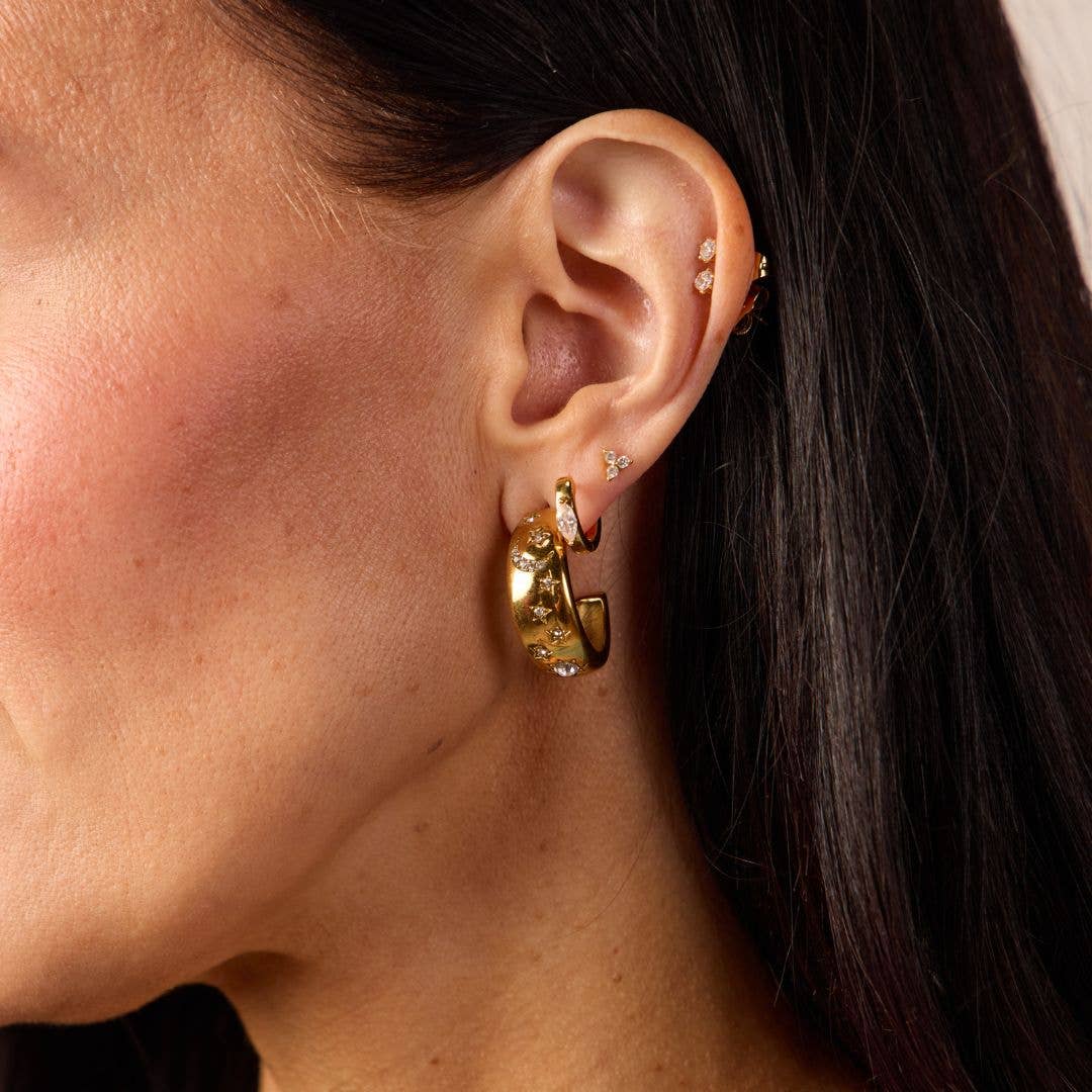 Celestial Waterproof Hoop Earrings