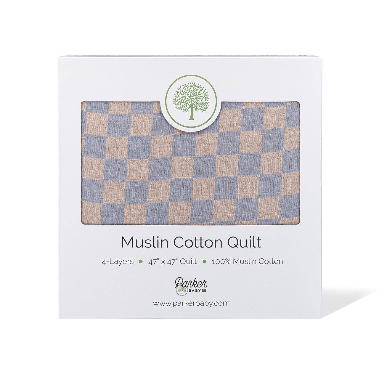 Stormy Blue Checker Quilt