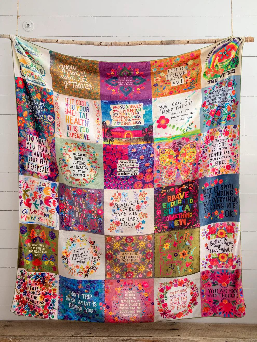 Natural Life XL Double-Sided Cozy Blanket - Fearless Chirps