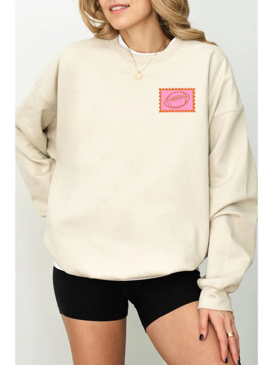 Football Collage Graphic crewneck